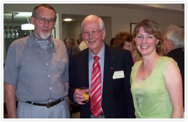 L-R:  David Portious, Ross Pardey, Chairman of Village’s Computer Club and instigator of BFS kiosk and Louise Gardner, Adult Learning Australia