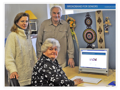 Broadband for Seniors kiosk at the Polish Club in Cabramatta